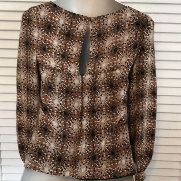 🍁3 for $25🍁 Leona by Lauren Leonard 100% silk blouse fully lined scoop neck - Picture 4 of 7